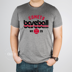 MTO / Retro Comet Baseball, tees+tanks