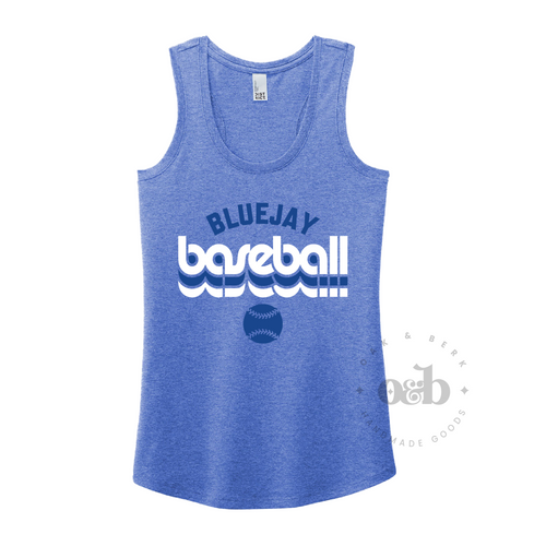 MTO / Retro Bluejay Baseball, tees+tanks