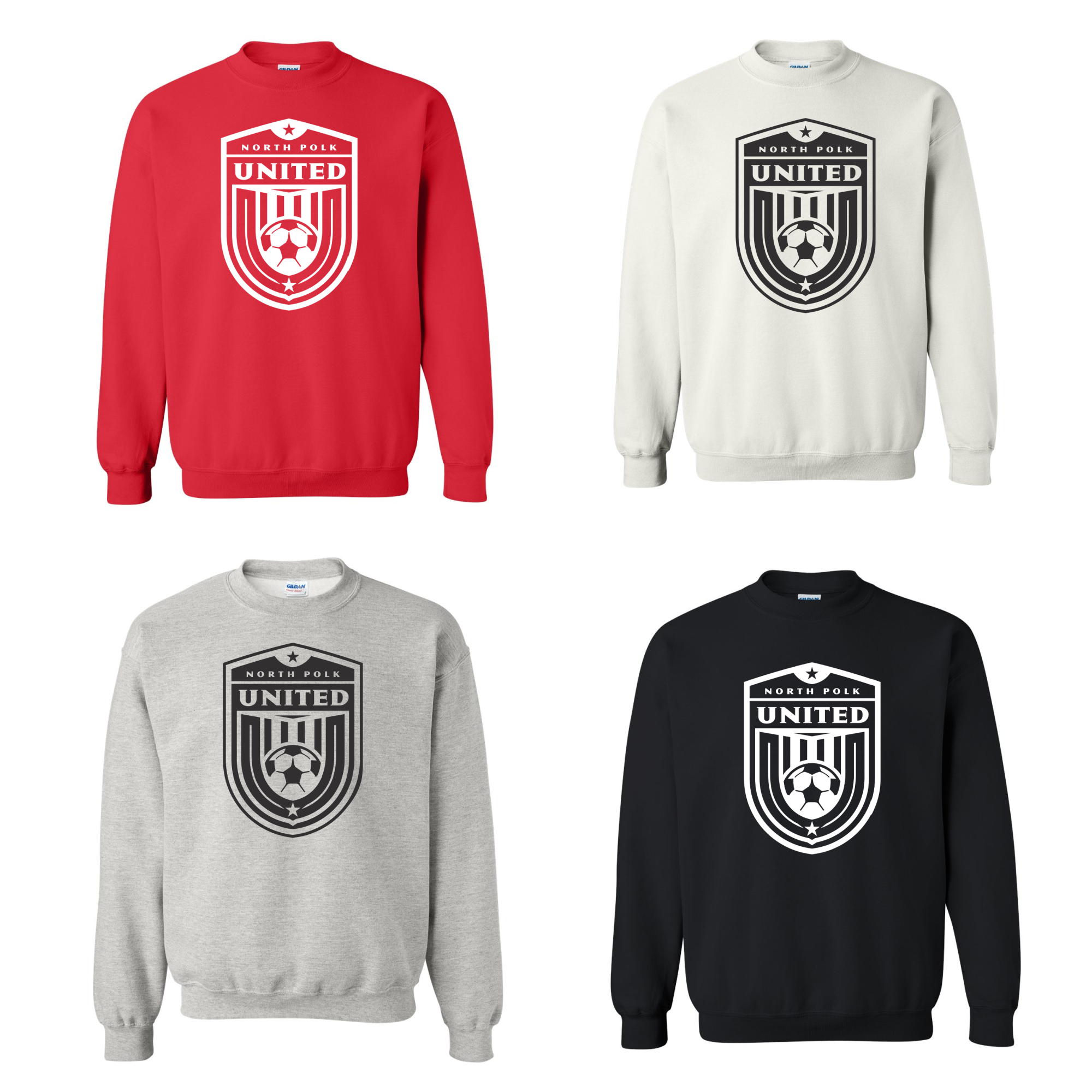 MTO / North Polk United, gildan crewneck