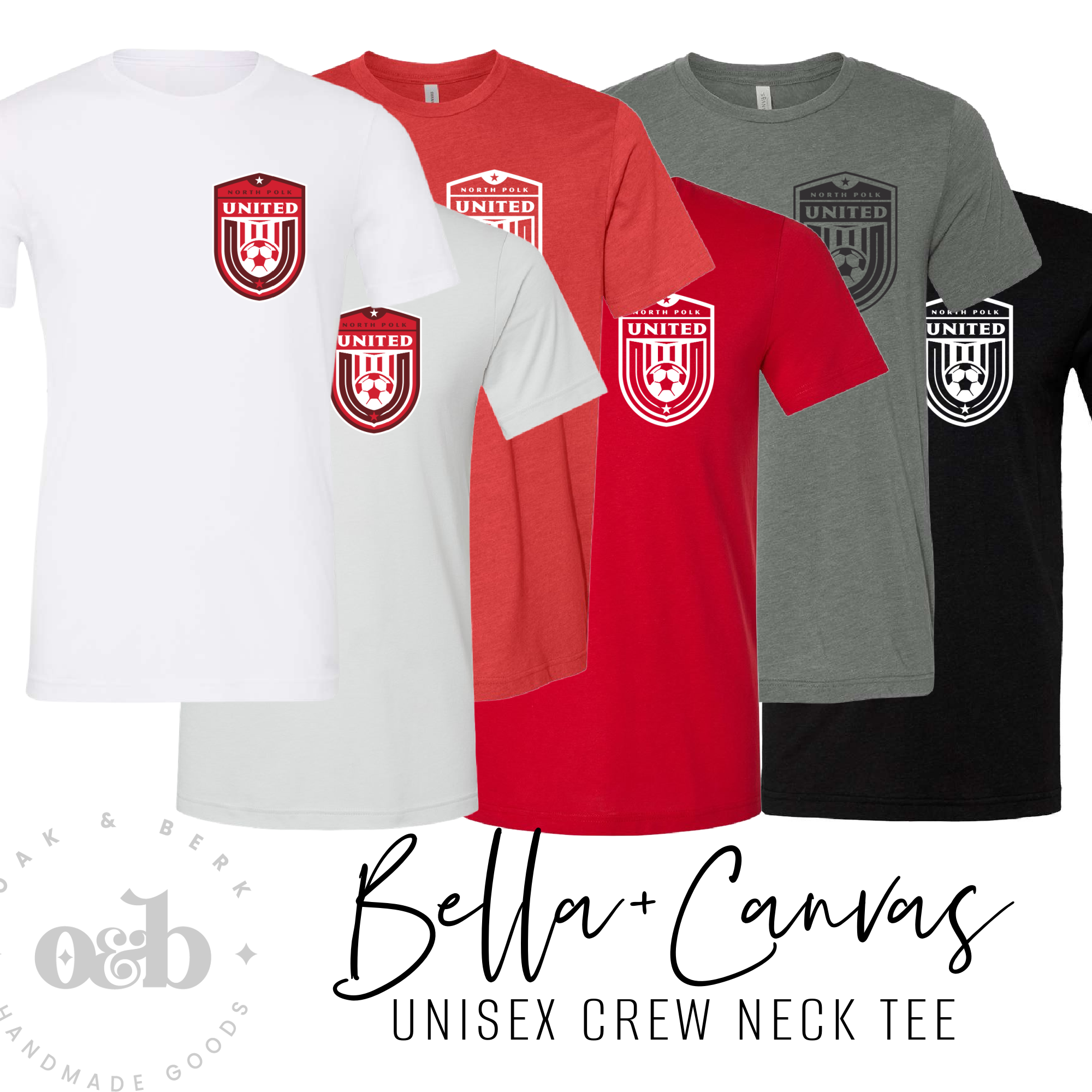 MTO / North Polk United, youth bella+canvas tees