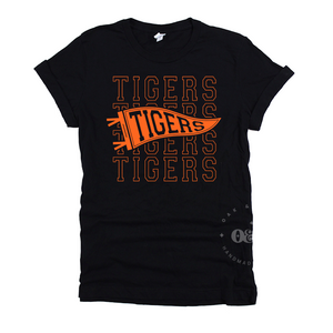 MTO / Tigers Stacked Pennant, youth+adult