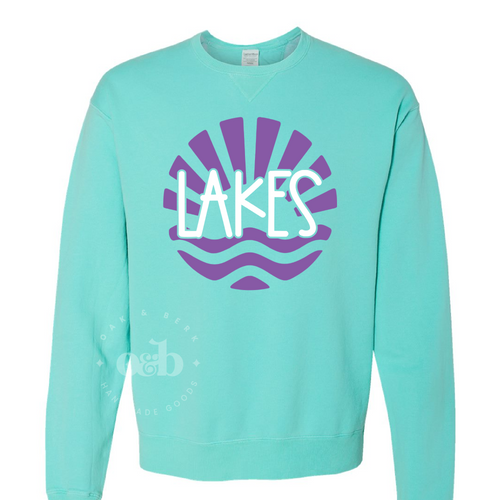 MTO / Lakes Sun purple+white, crewneck