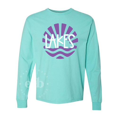 MTO / Lakes Sun purple+white, long sleeve tee