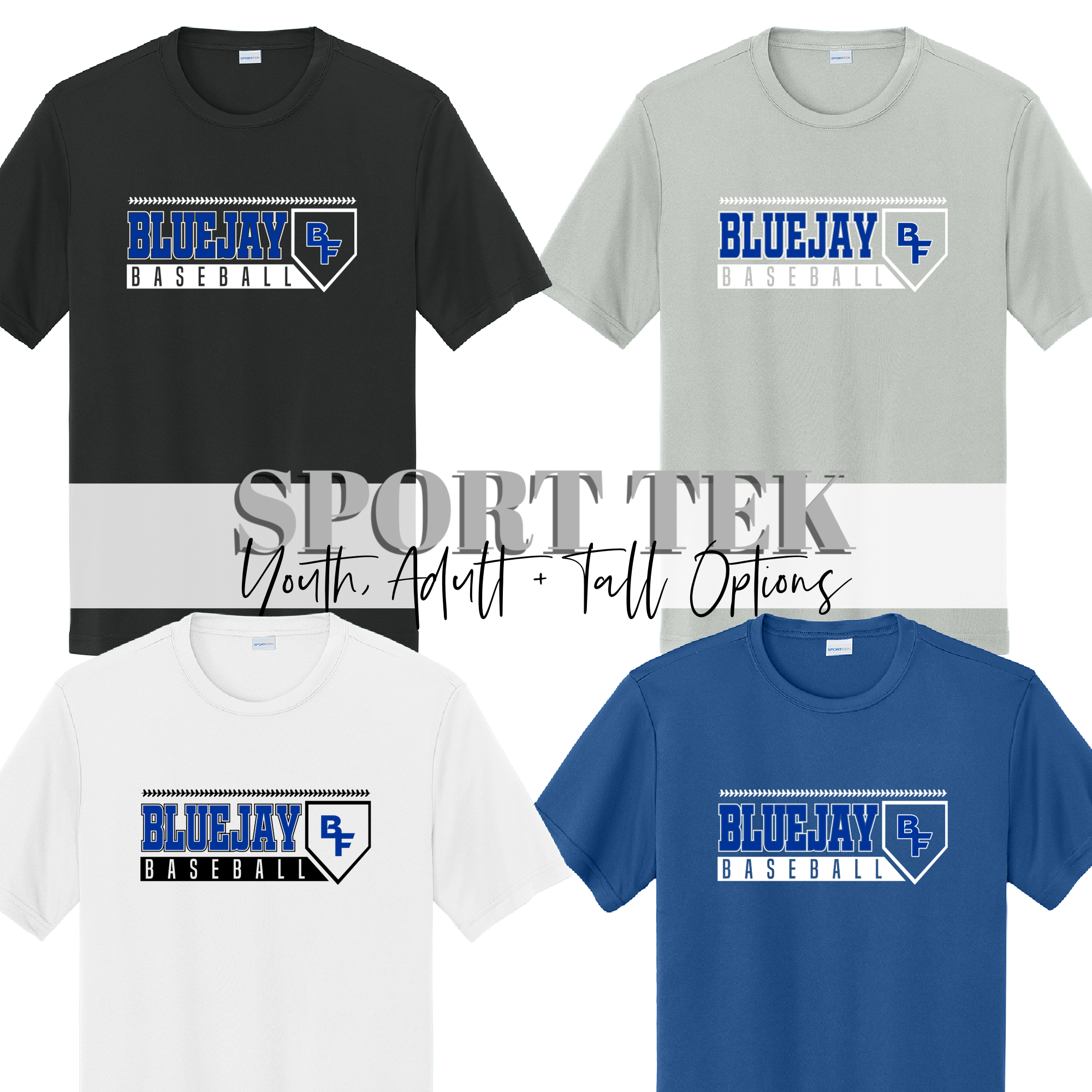 MTO / Bluejay Basbeall, Sport Tek Youth + Adult *INCLUDES TALL