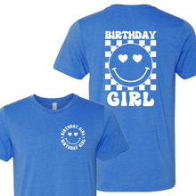 Load image into Gallery viewer, MTO / Birthday Girl, smiley+checkered