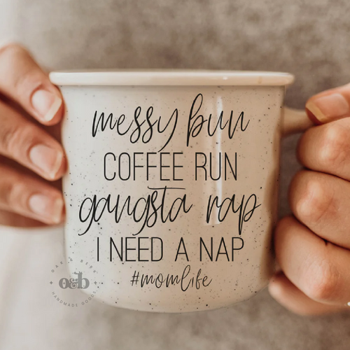 RTS / Messy Bun + Coffee Run, ceramic mug
