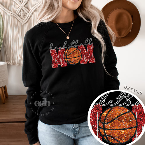 MTO / Faux Sequin Basketball Mom, adult