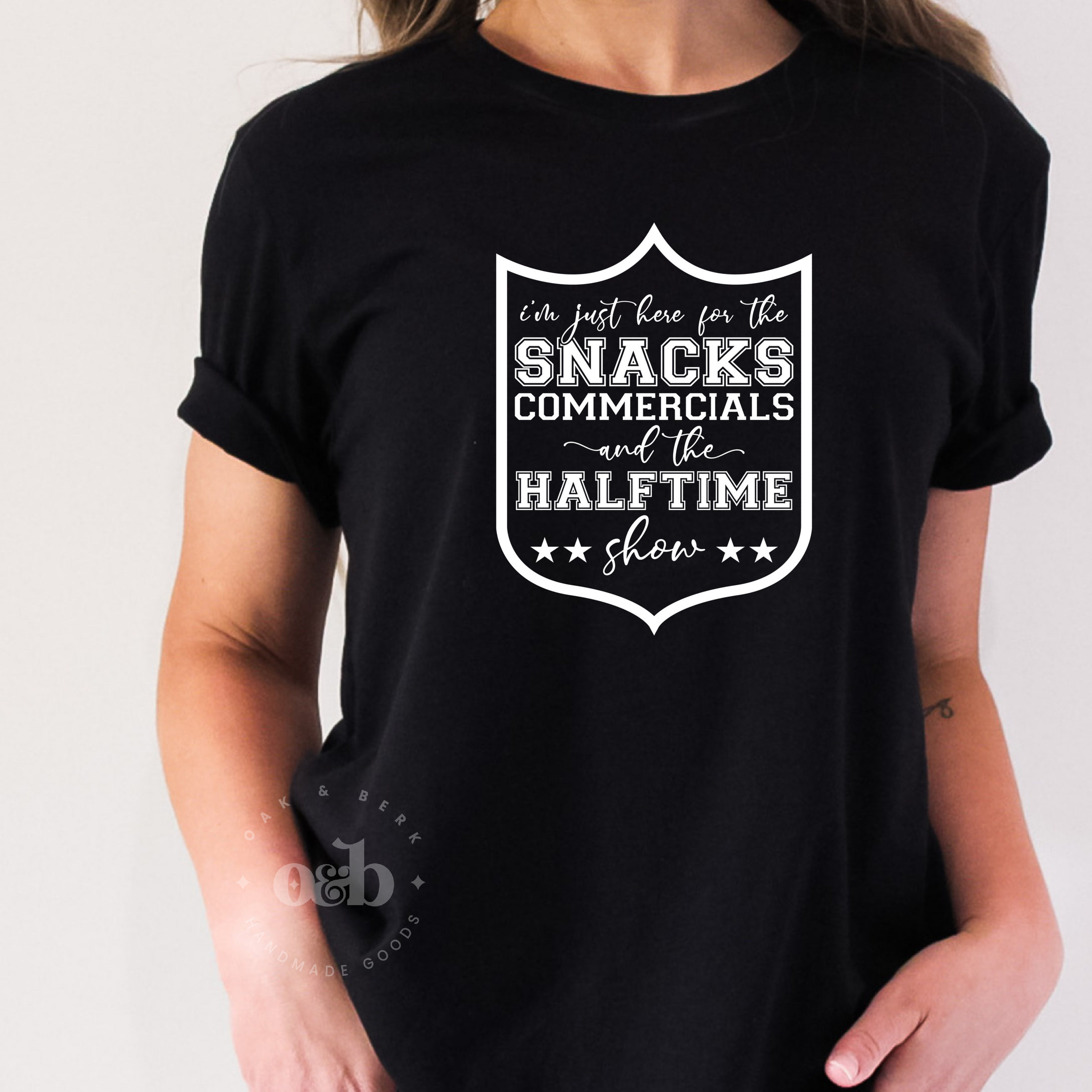 MTO / Snacks, Commercials + Halftime, sweatshirt + tee