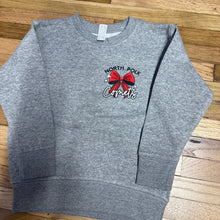 Load image into Gallery viewer, RTS / Toddler North Polk Preppy Bow, crewneck- Sport Grey