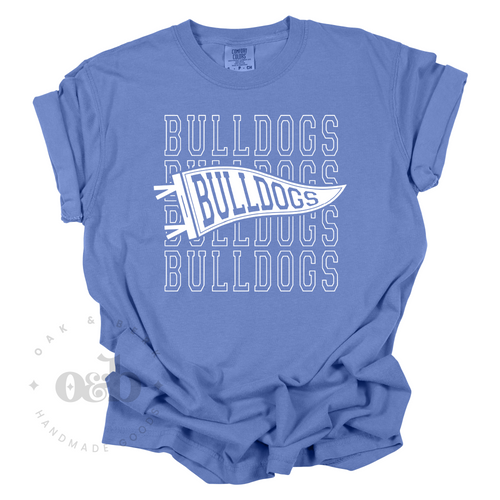 MTO / Bulldogs Stacked Pennant, comfort colors