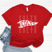 Load image into Gallery viewer, MTO / Colts Stacked Pennant, youth+adult