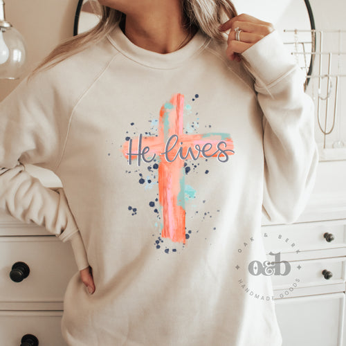 MTO / He Lives, tee+crewneck