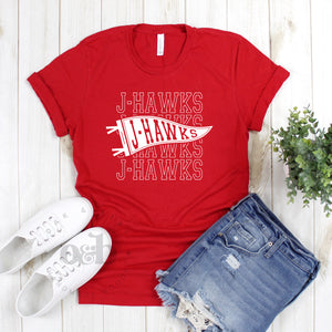 MTO / J-Hawks Stacked Pennant, youth+adult