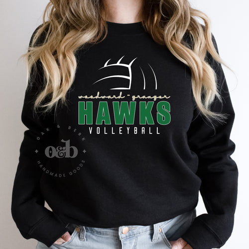 MTO / Woodward-Granger Hawks Volleyball, gildan sweatshirts