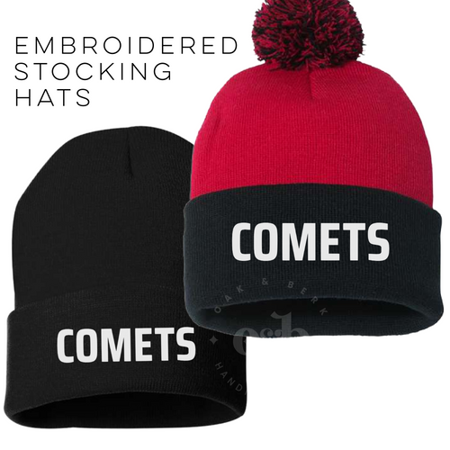 MTO / Comet Stocking Cap, embroidered