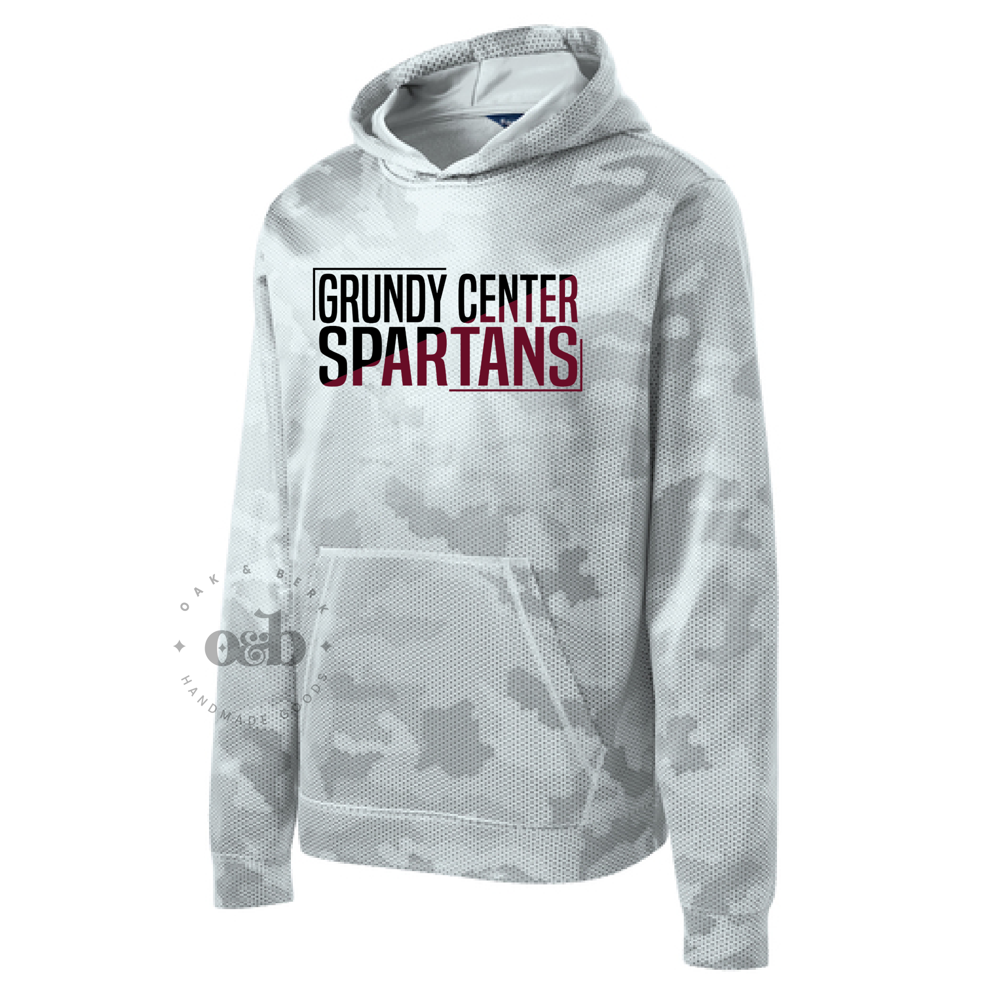 MTO / Grundy Center Camo, performance hoodie