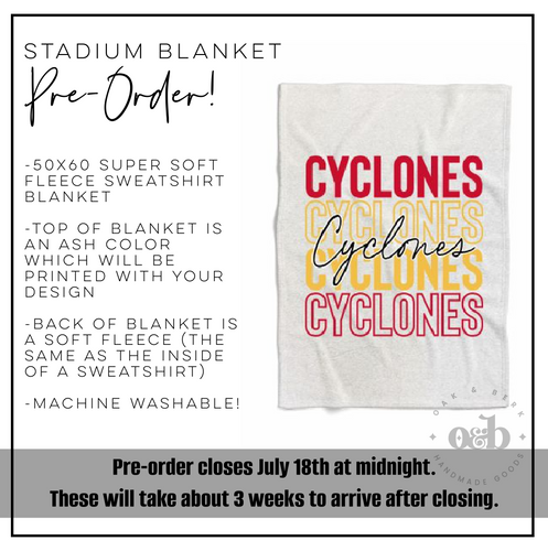 READY TO SHIP | Cyclones Stadium Blanket