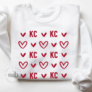 MTO / KC Hearts, sweatshirt + tee