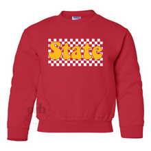 Load image into Gallery viewer, RTS / Retro Checkered State, youth crewneck