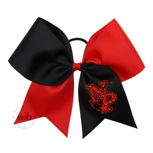 RTS / North Polk Cheer Bow, black+red