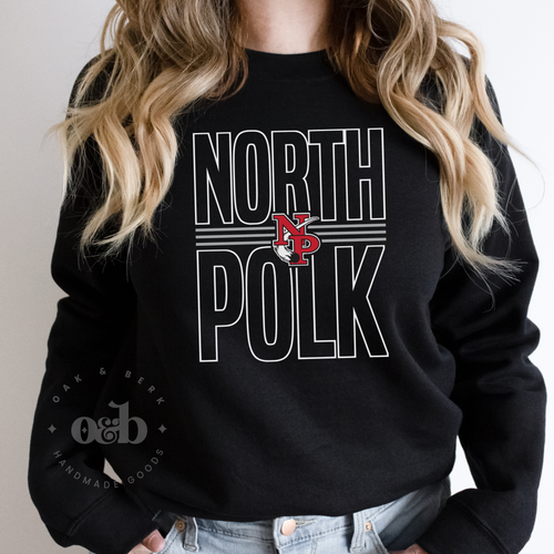 MTO / North Polk Outline, adult crewneck
