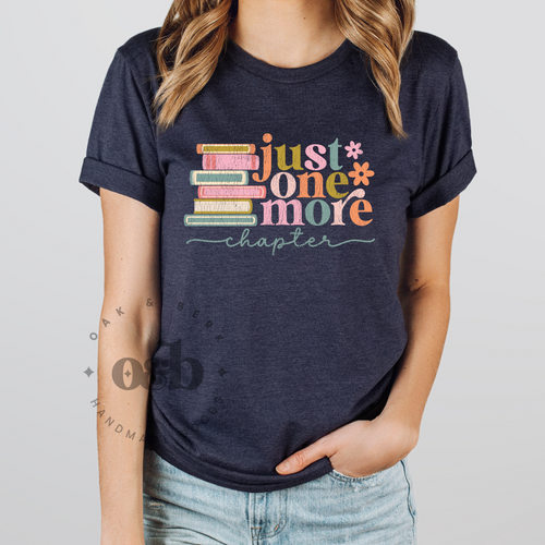 RTS / Just One More Chapter, navy tee