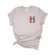 Load image into Gallery viewer, RTS / USA Smiley, pocket tee