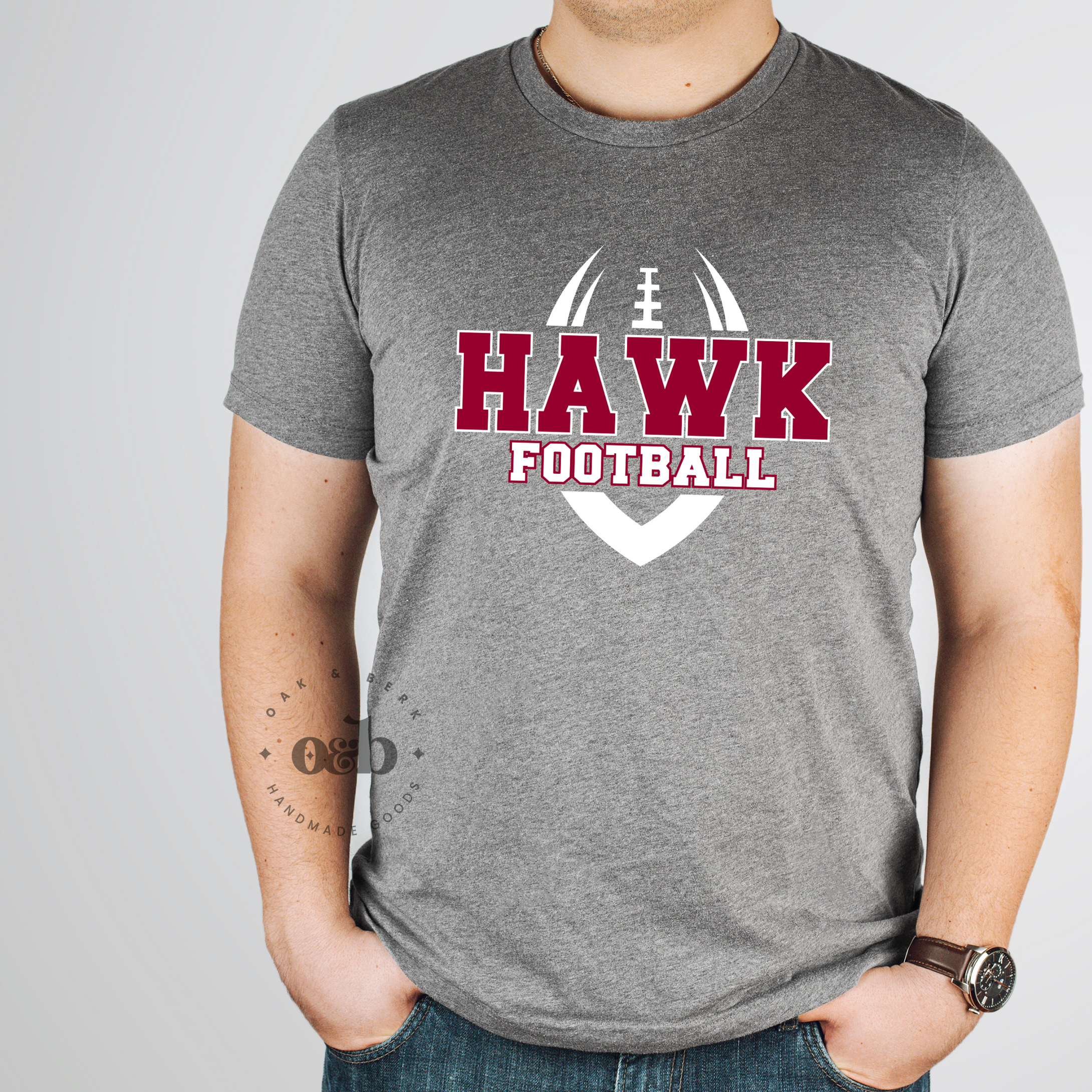 MTO / Hawk Football, youth+adult tee