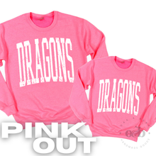 Load image into Gallery viewer, MTO / Dragons Tall Distressed Pink Out, youth+adult