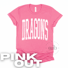 Load image into Gallery viewer, MTO / Dragons Tall Distressed Pink Out, youth+adult