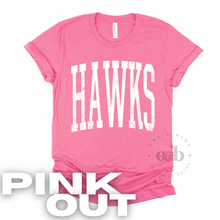 Load image into Gallery viewer, MTO / Hawks Tall Distressed Pink Out, youth+adult