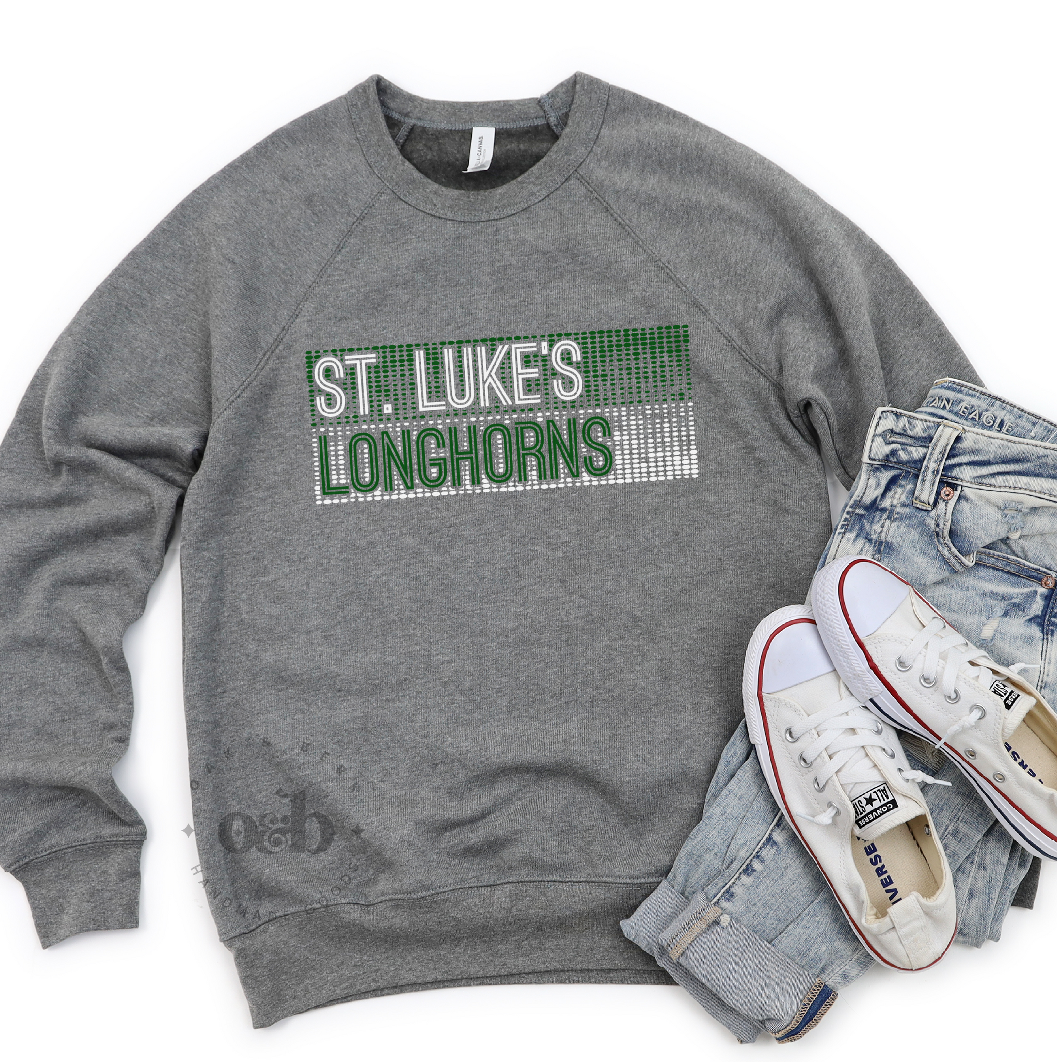 MTO /St. Lukes Longhorns Fade, sweatshirts