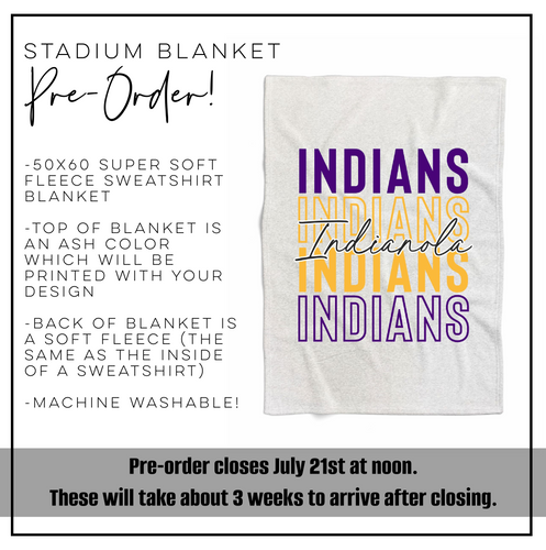 PRE-ORDER | Indianola Indians Stadium Blanket