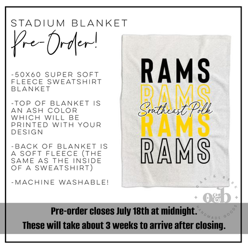 PRE-ORDER | Southeast Polk Stadium Blanket