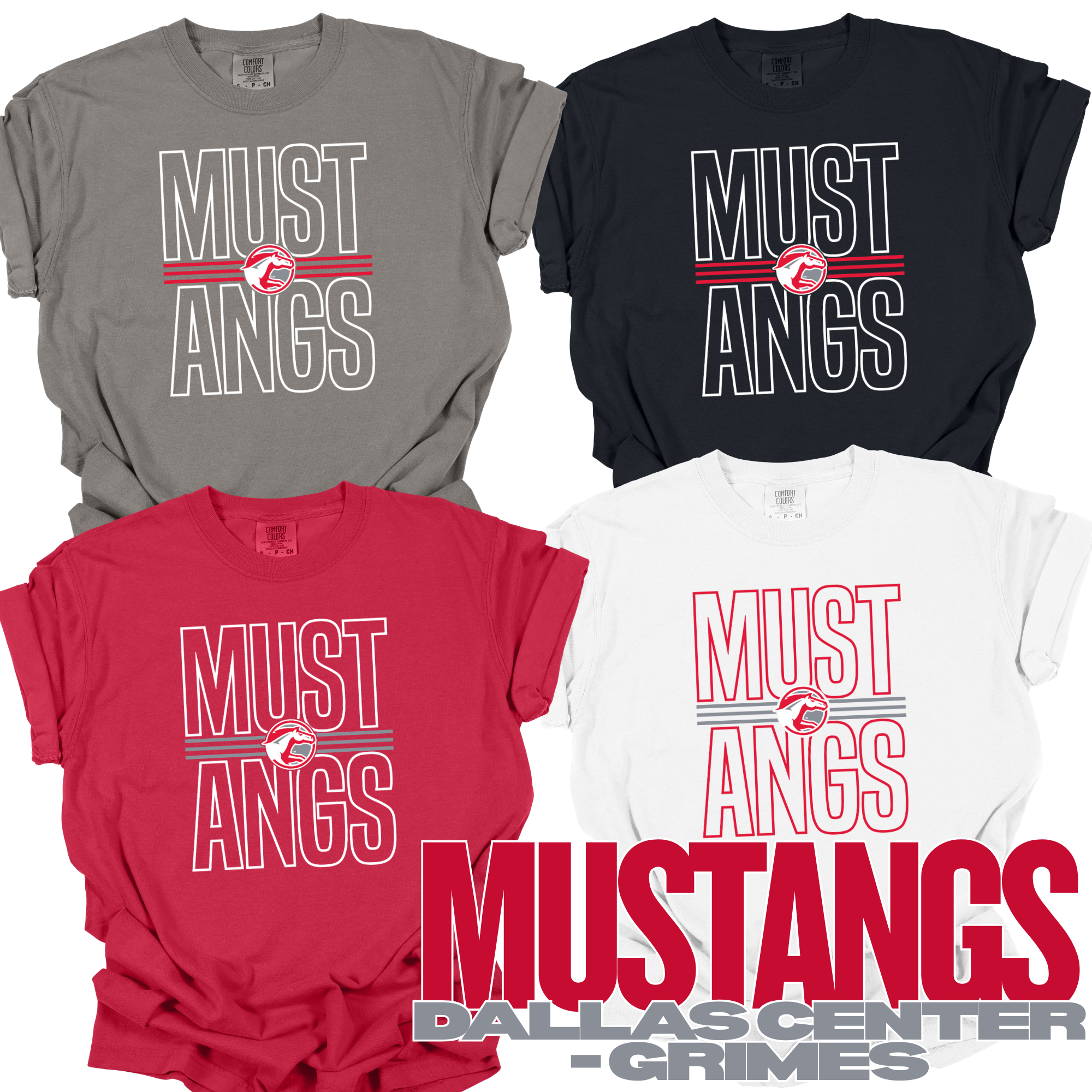MTO / DCG Mustangs Outline, adult