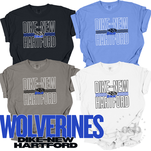 MTO / Dike New Hartford Wolverines Outline, adult
