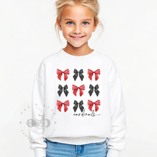 Load image into Gallery viewer, MTO / Cardinals Coquette Bows, youth