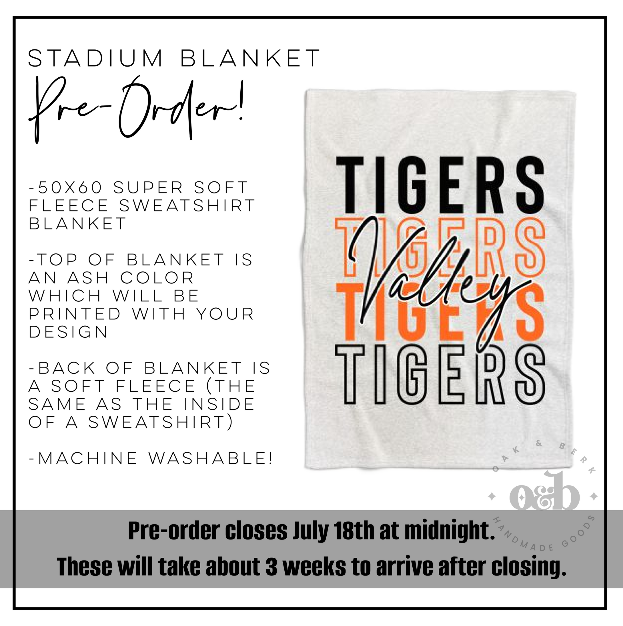 PRE-ORDER | Valley Stadium Blanket