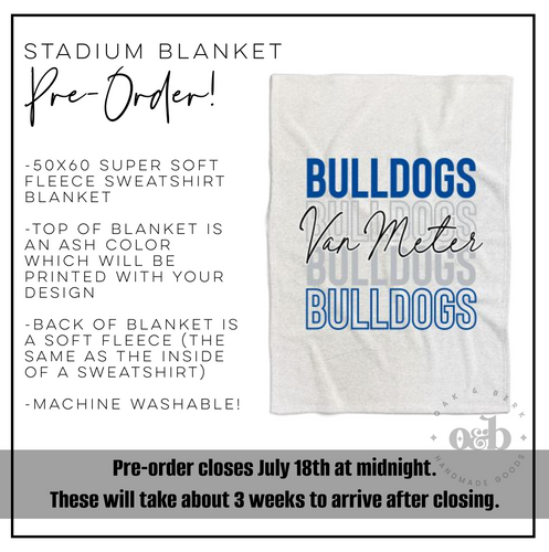 PRE-ORDER | Van Meter Stadium Blanket