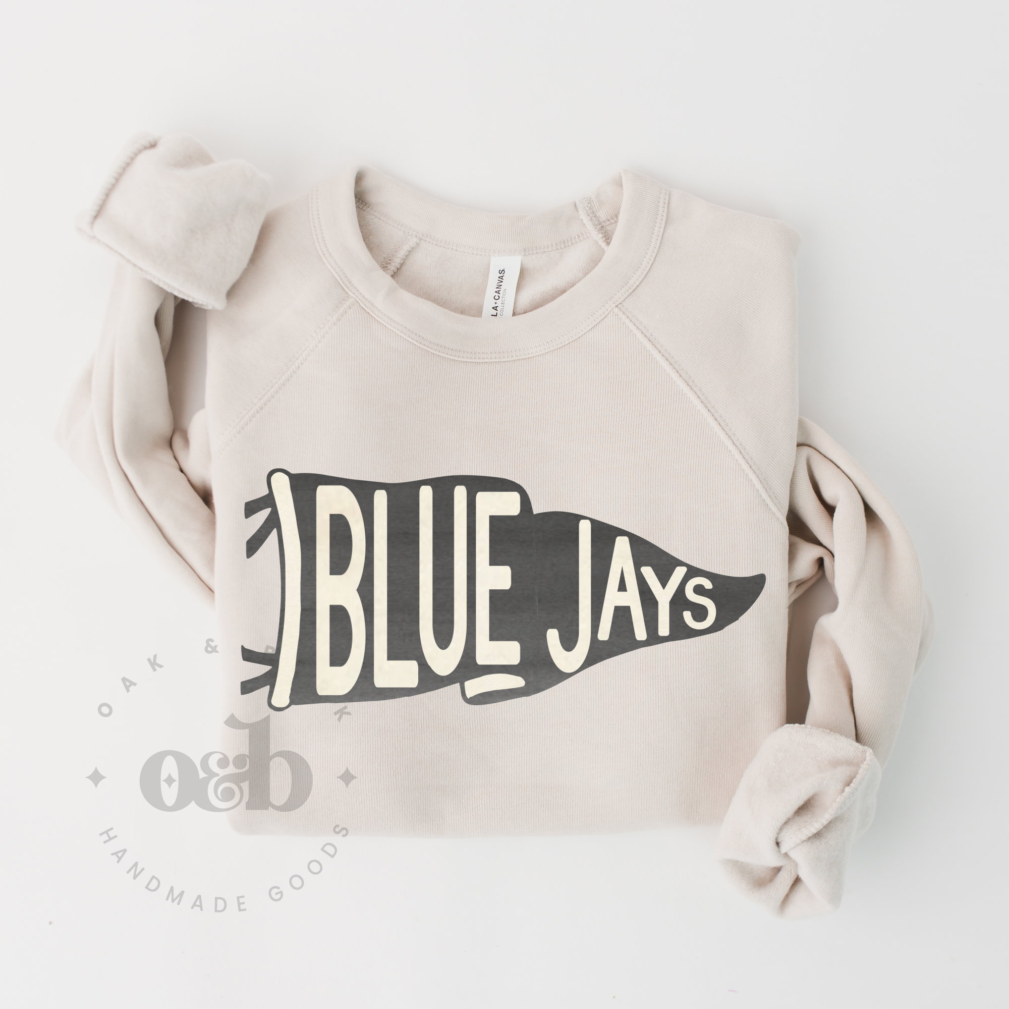 MTO / Retro Flag Mascot Sweatshirt, bluejays