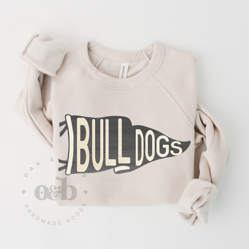 MTO / Retro Flag Mascot Sweatshirt, bulldogs