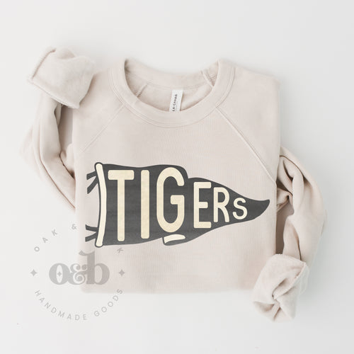 MTO / Retro Flag Mascot Sweatshirt, tigers