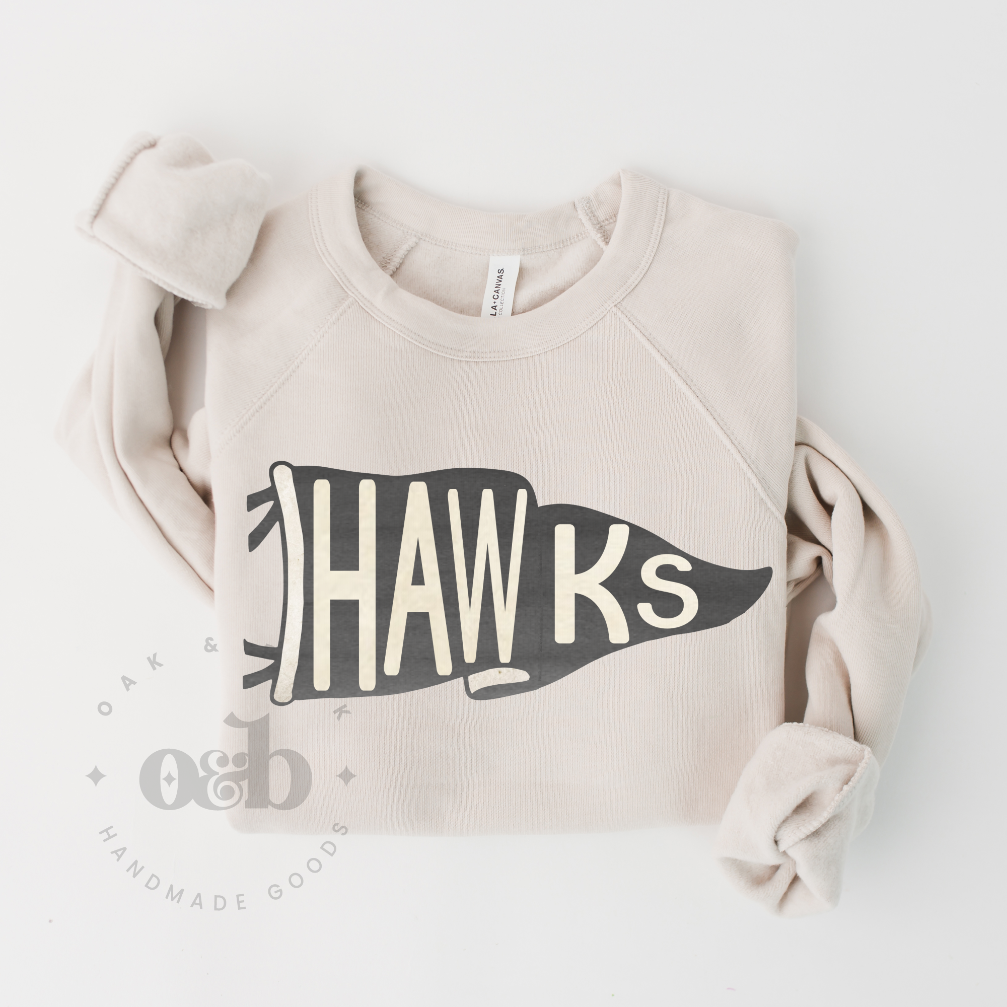 MTO / Retro Flag Mascot Sweatshirt, hawks