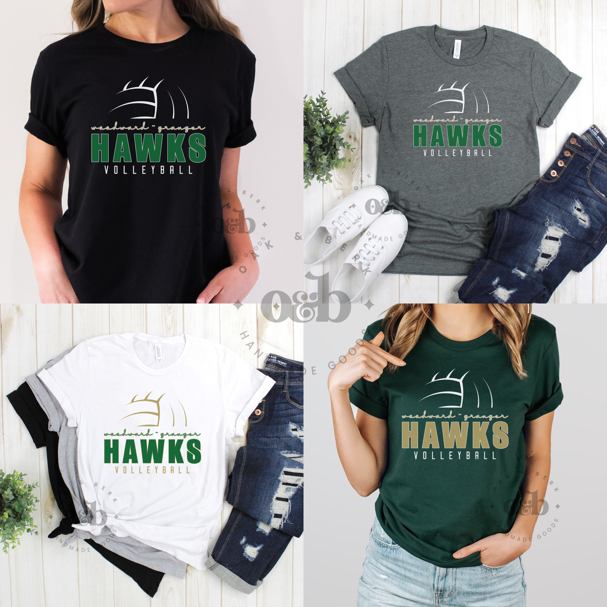 MTO / Woodward-Granger Hawks Volleyball, bella+canvas