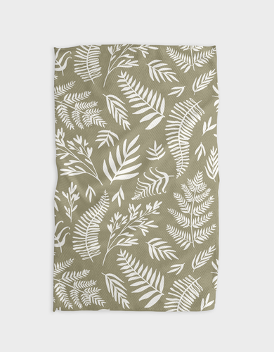 Geometry / Olive Tea Towel