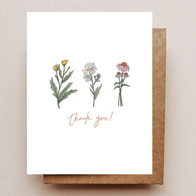 Wildflower Thank You Card