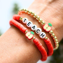 Load image into Gallery viewer, RTS / Red Apple TEACH Bracelet Set
