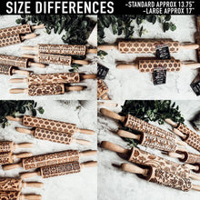 Load image into Gallery viewer, RTS / Christmas Cookie Wood Rolling Pin