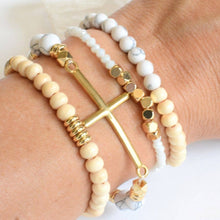 Load image into Gallery viewer, RTS / Gold Cross Bracelet Set
