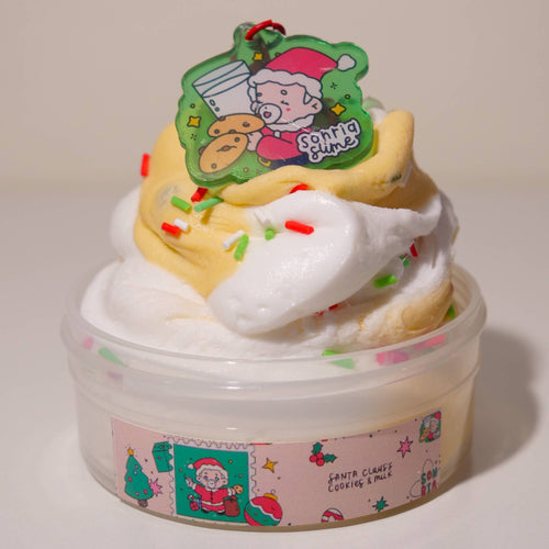 RTS / Santa Claus's Cookies & Milk Slime: +  Keychain Charm
